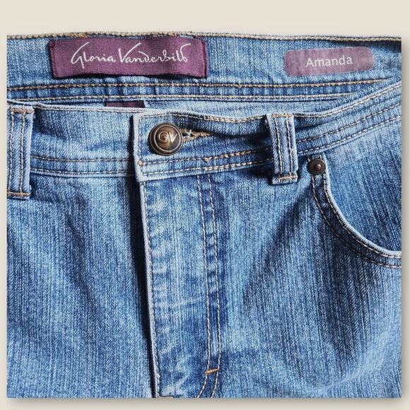 Gloria Vanderbilt Women's Straight Leg Midrise Amanda Jeans Sz 8p *Flaws* - Picture 8 of 10